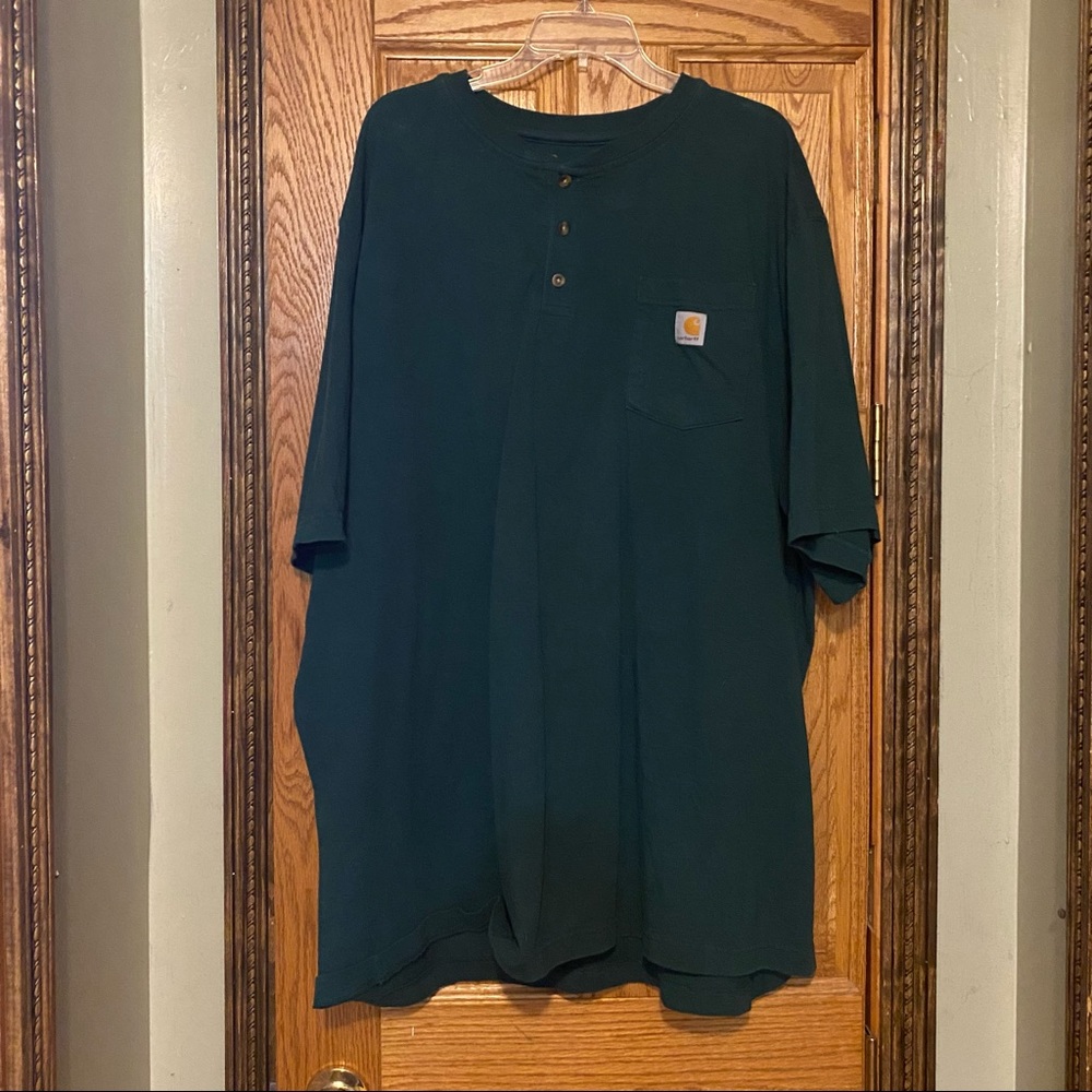 Carhartt 1/4 Button Henley Pocket T-Shirt Size 3XL